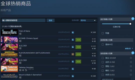 《圣剑传说3 重制版》登顶Steam热销榜,好评率89%